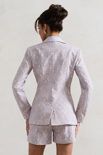 Kennedy Mauve Lace Tailored Blazer